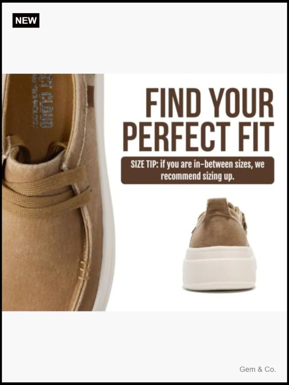Canvas Platform Loafers - Slip On Sneakers with Memory Foam – 1.89 Inch Heel